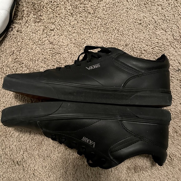 Vans Other - selling my black leather vans. Show size is 13.